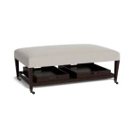 Kara Ottoman with Trays and Casters