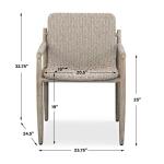 Sumba Outdoor Dining Chair, Oatmeal Outdoor Dining Chairs Cream 27