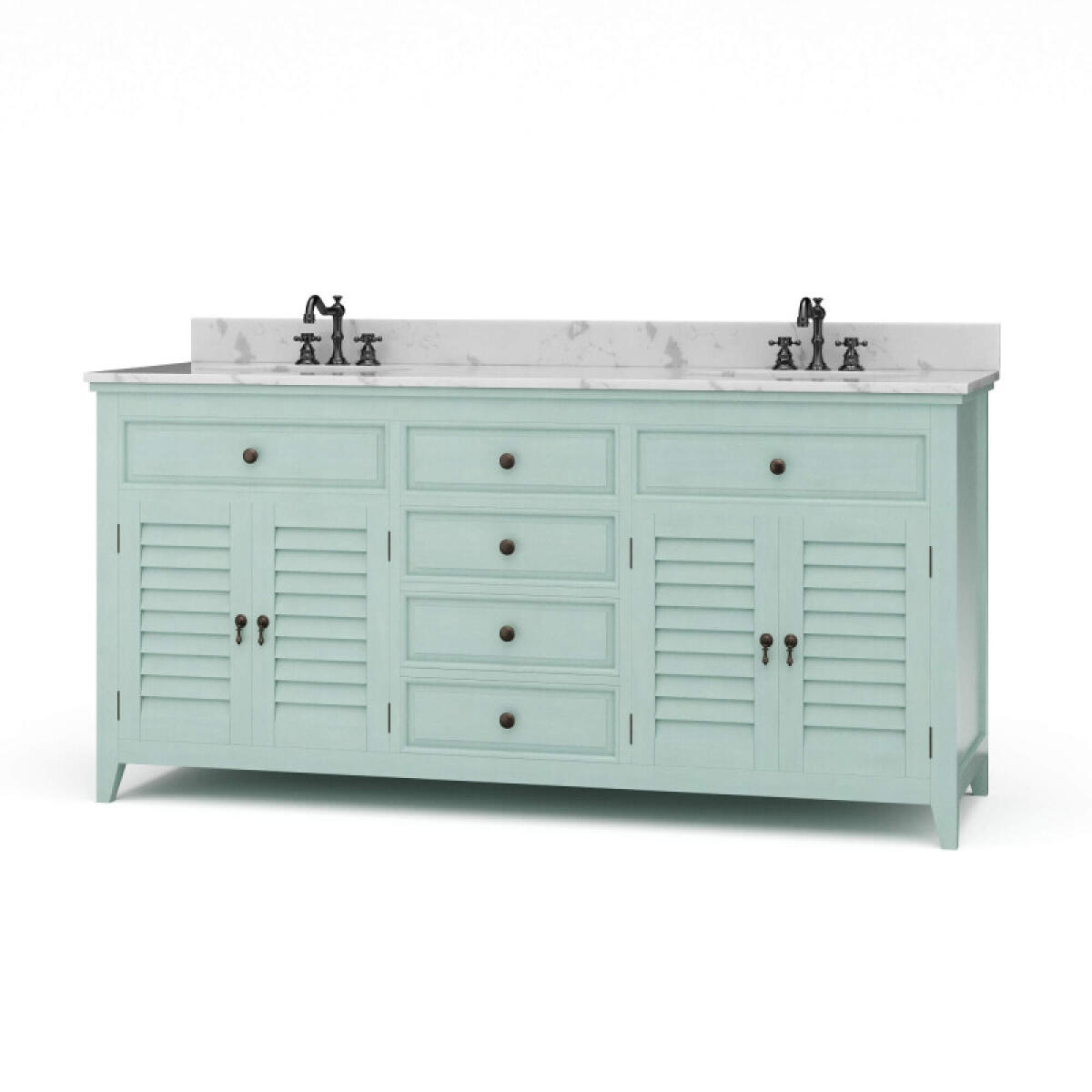 acbb84292074a575d6c00c5962c24799 Shutter Double Vanity W/ Sink & Marble Top - Image 1