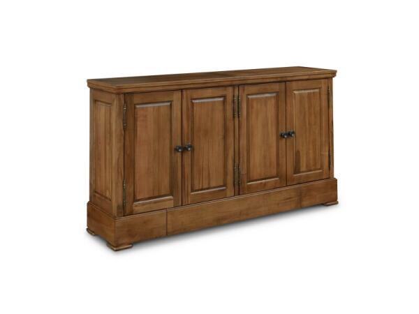 Hawkins Huntboard with Table Leaf Storage Dining Storage Auburn Maple