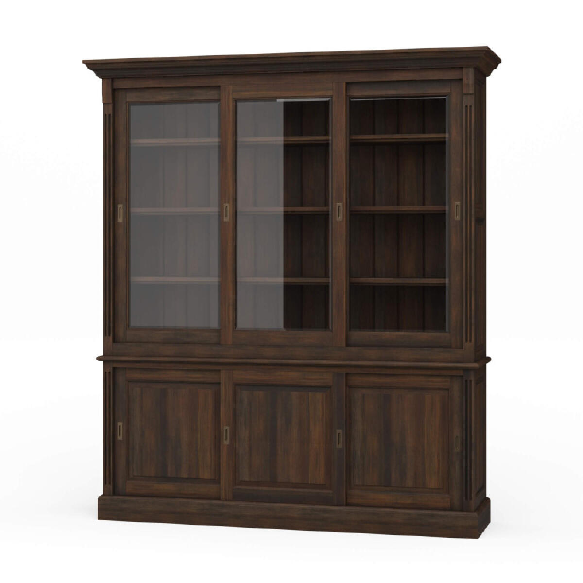 ad085a2de24dbff5abe5e01ba6d290a9 Hudson 88'' Bookcase W/ 3 Sliding Doors - Image 1
