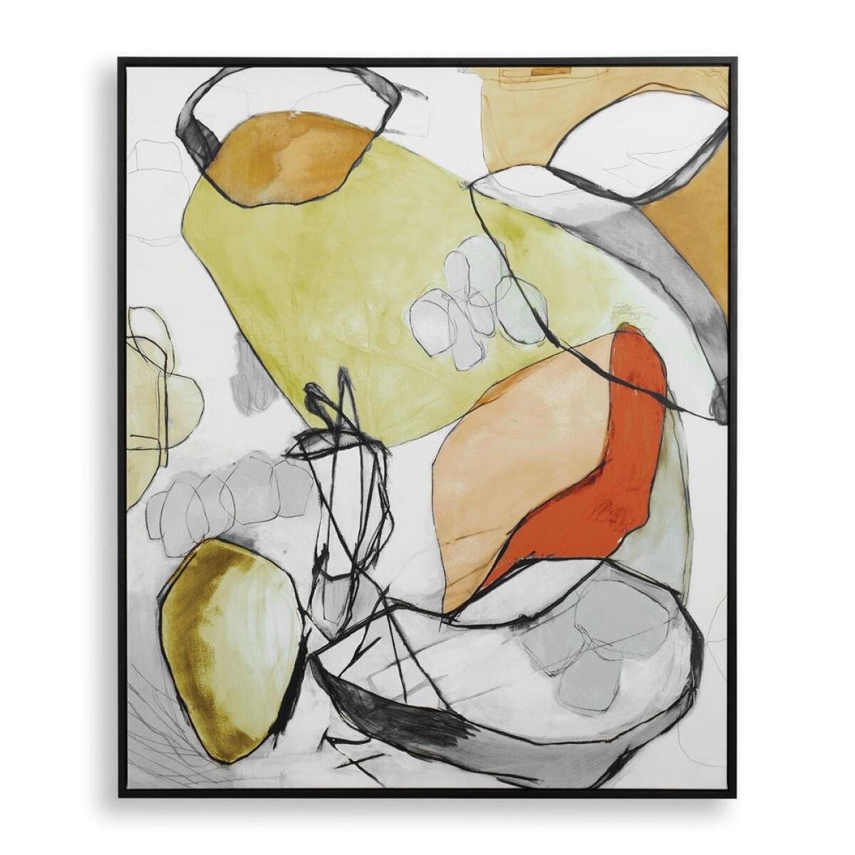 ad0dc39bcb5030a85015f961beafff80 Charcoal Improvision Framed Canvas - Image 1