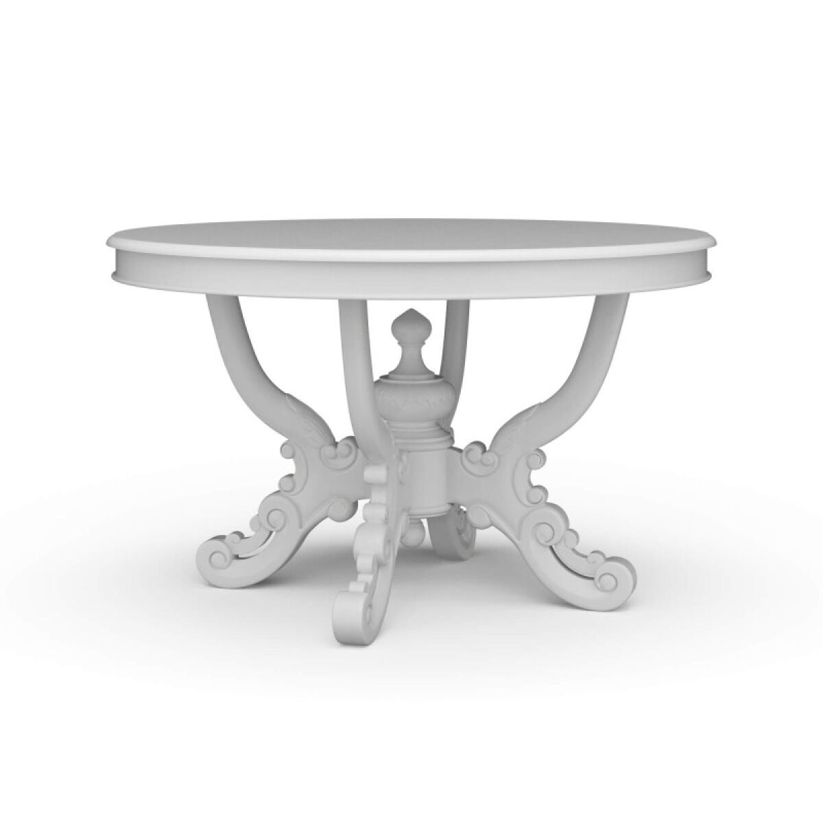 ad4bc8291f9dfce2acd9f91693f9b4f4 Mandolin Dining Table W/ Solid Hardwood Top - Image 1