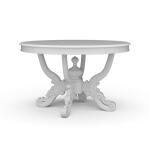 Mandolin Dining Table W/ Solid Hardwood Top