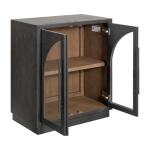Archway 2 Door Accent Cabinet Dining Storage Black 22
