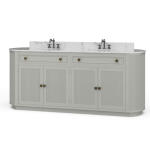 Kraton Oval Double Vanity W/ Sink & Marble Top