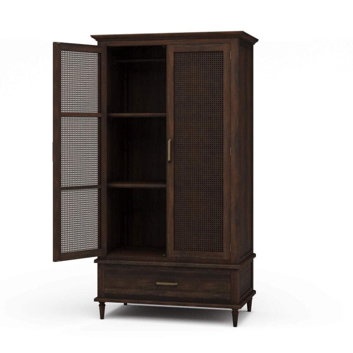 ae0e2225c5f0e5f79f29d45f1a6412d3 Jamison Wardrobe W/ Rattan Door - Image 1