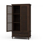 Jamison Wardrobe W/ Rattan Door