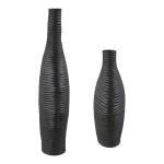 Duostacked Vases, Black, S/2 - Image 7