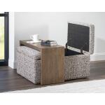 Squarestorgae Ottoman W Wood Top - Image 3