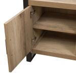 Sun Valley 64 Inch TV Console w/ Faux Metal Entertainment Stands Brown 20