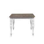 Magnolia Manor Leg Table Dining Tables Antique White & Weathered Bark 16