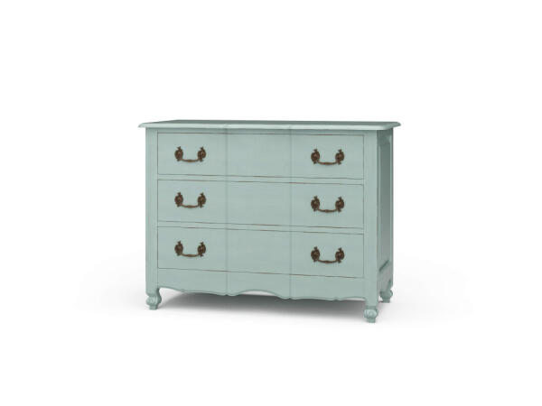 Provence 3 Drawer Dresser Large Dressers Blue