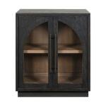 Archway 2 Door Accent Cabinet Dining Storage Black 18