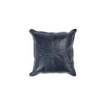 Dumont Leather Naval Night Blue Square Pillow Cover + Insert