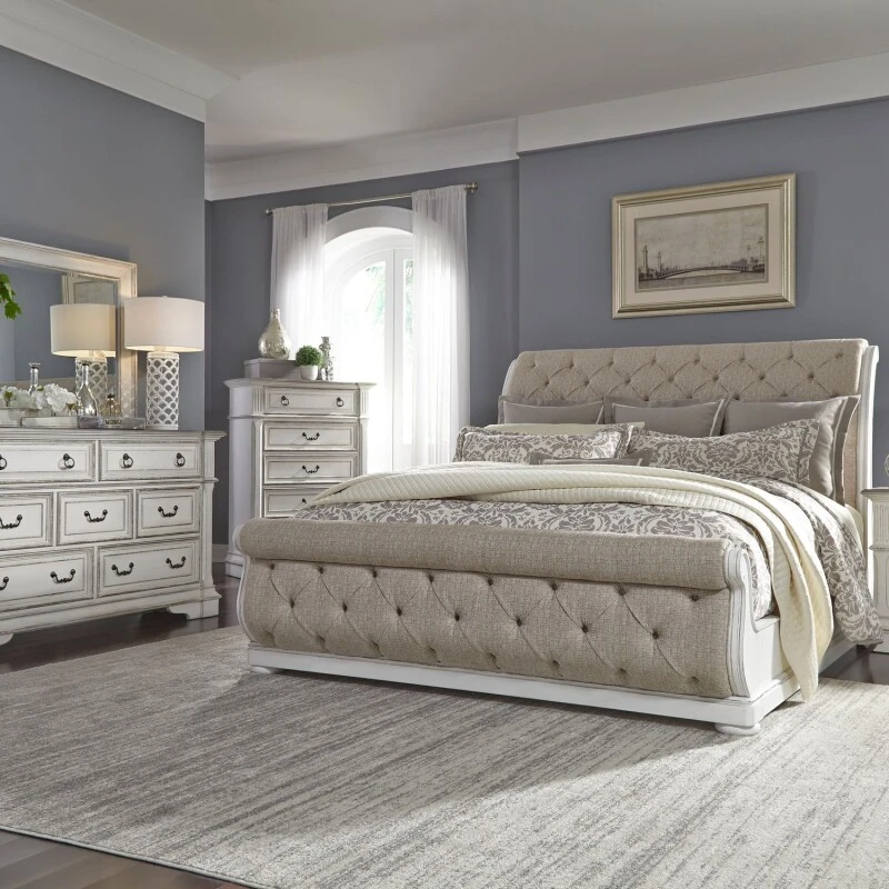 aebd0fd715c98186e768e4f30164ec6f Abbey Park King California Sleigh Bed, Dresser & Mirror, Chest - Image 1