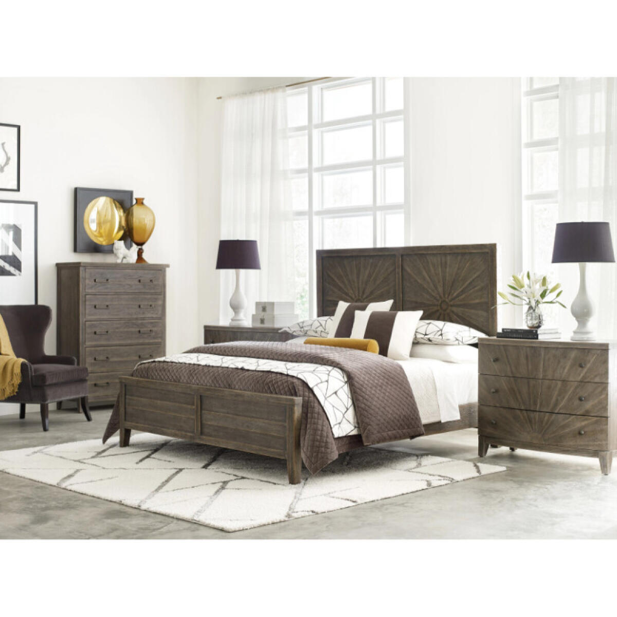 aec32ec15bc50238b7b3826b97ded9ab Emporium Cheswick Panel Cal King Bed - Complete - Image 1