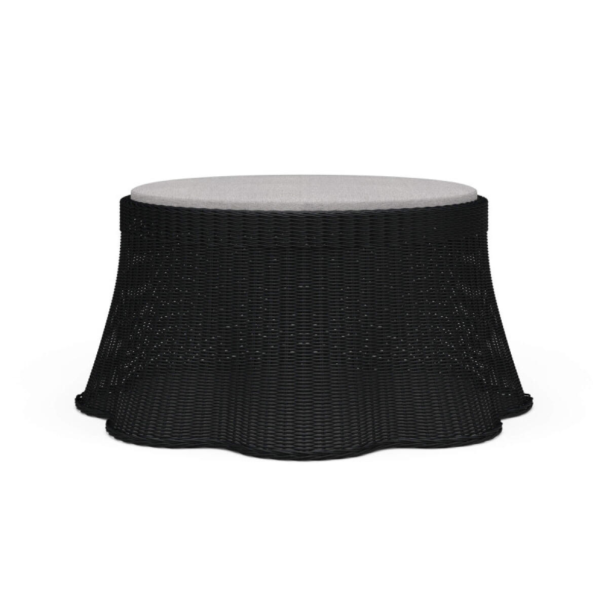 aeca86b21431e1b29f2087be85b3b9ae Newport Rattan Ottoman W/ Cushion - Image 1