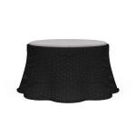 Newport Rattan Ottoman W/ Cushion Ottomans & Poufs Black 21