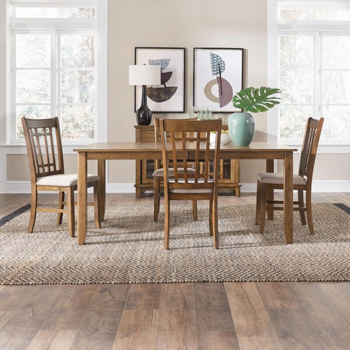 aed34ab5c0fa902db668f5ec0edb6bdc Santa Rosa 5 Piece Rectangular Table Set - Image 1