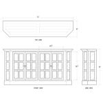 Cape Cod Narrow Media Console Entertainment Stands Bramble 12