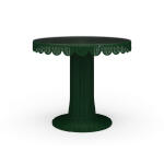 Scalloped Round Bistro Table W/ Tempered Glass