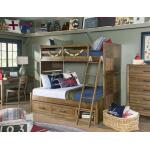 Complete Twin Over Full Bunk Set Brown Finish Youth Beds Brown 14