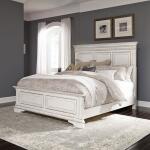 Abbey Park King Panel Bed Beds Antique White & Weathered Brown 14