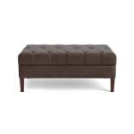 Dover Leather Rectangle Ottoman - Image 3
