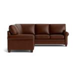 Carolina Leather L-Shaped Roll Arm Sectional Sectionals Bassett Furniture 8