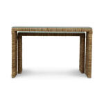 Tuscan Rush Nesting Console W/ Tempered Glass - Image 2