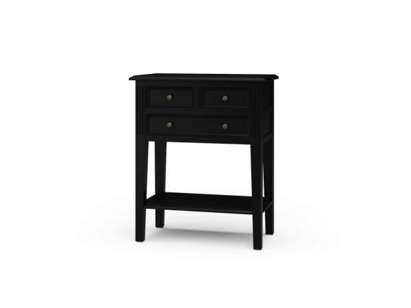 Eton 3 Drawer Side Table Chairside Tables Batavia Black