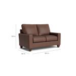 True Custom™ True Custom® Leather Large Track Arm Loveseat - Image 6