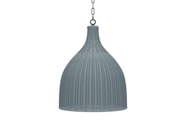 Hampton Rattan Pendant Medium Lighting Blue