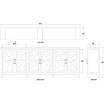 Madrone 6 Door Sideboard - Image 7