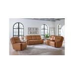 Fletcher Leather Power Reclining Loveseat with Center Console - Image 3