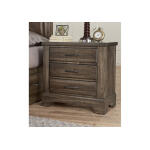 Cool Rustic Nightstand – 3 Drawers Nightstands Brown 16