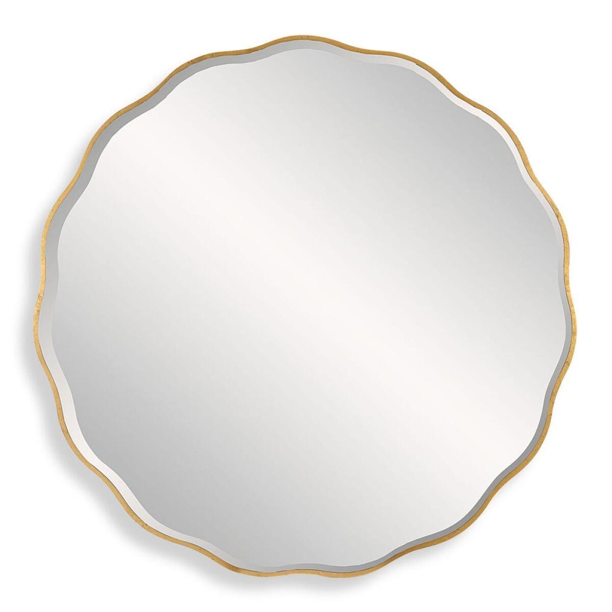 b0974d5da8af07fb18e205fc15d55145 Aneta Large Round Mirror, Gold - Image 1