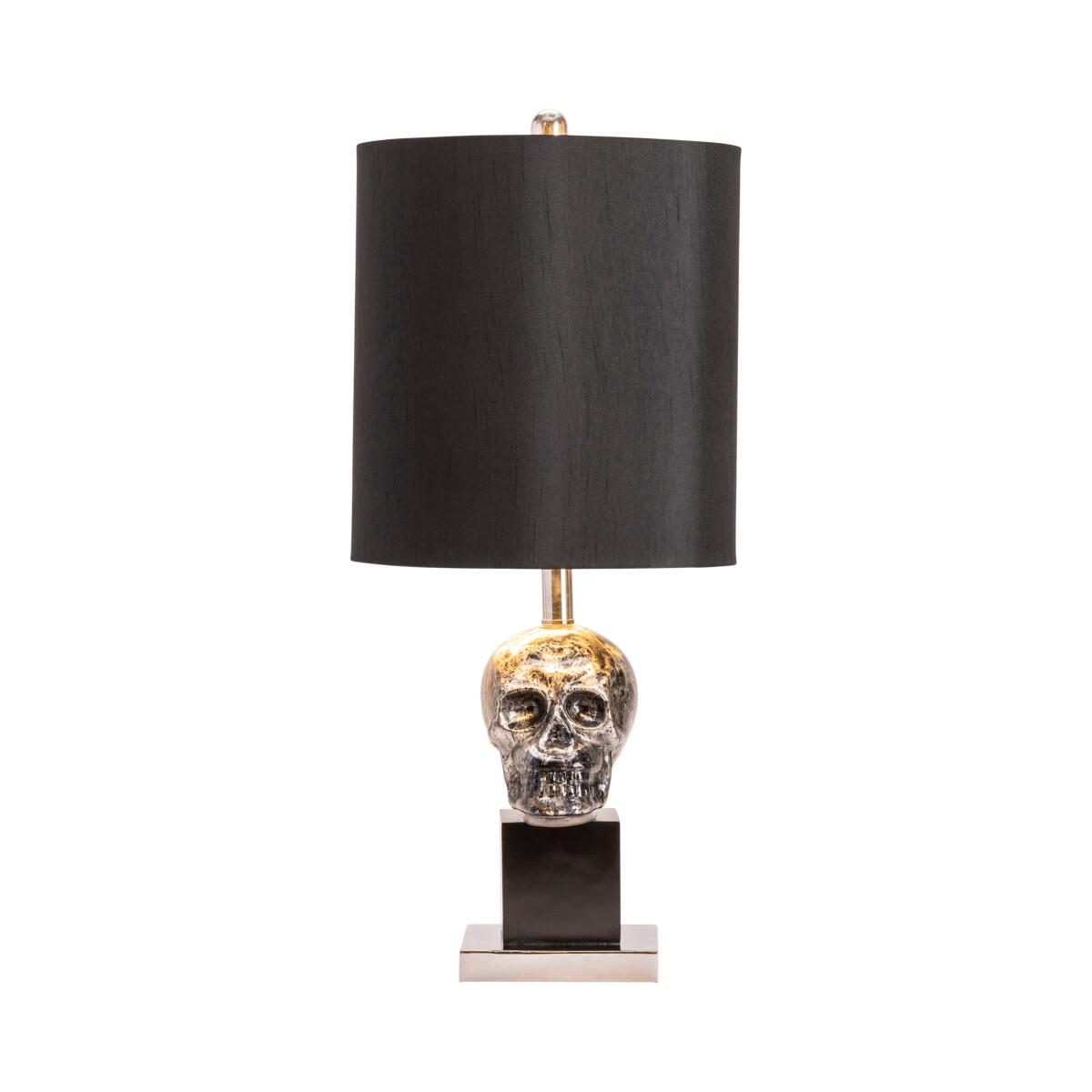 b0f66d51de7890813a8c7562354291dc Black Skull Table Lamp - Image 1