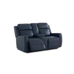 Norwood Leather Power Reclining Loveseat with Center Console Recliners Bassett Furniture 13