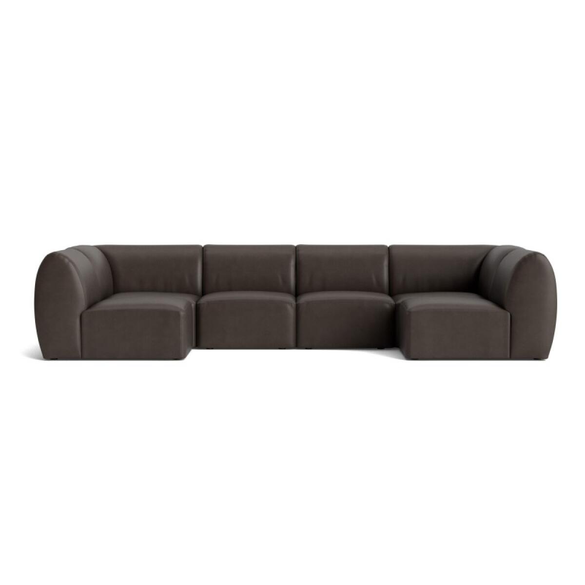 b12b7c71700236f6bf75eaaa93a5bac3 Clyde Leather Modular U-Shaped Sectional - Image 1