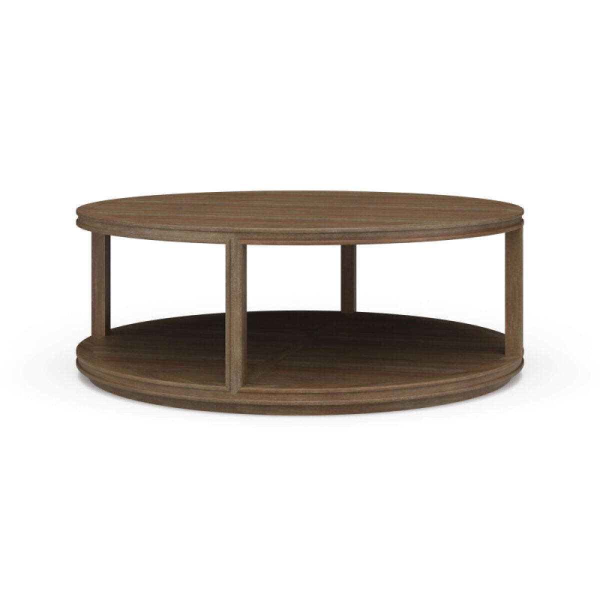 b133c78f131f68114cf3b5c85fa701ee Cohan Round Coffee Table W/ Wood Shelf - Image 1