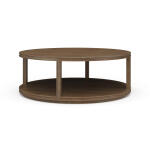 Cohan Round Coffee Table W/ Wood Shelf