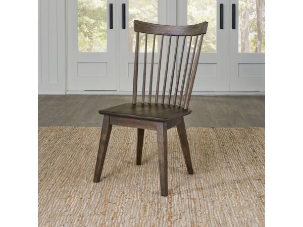 Midland Falls Spindle Back Side Chair (RTA) Chairs & Benches Brown