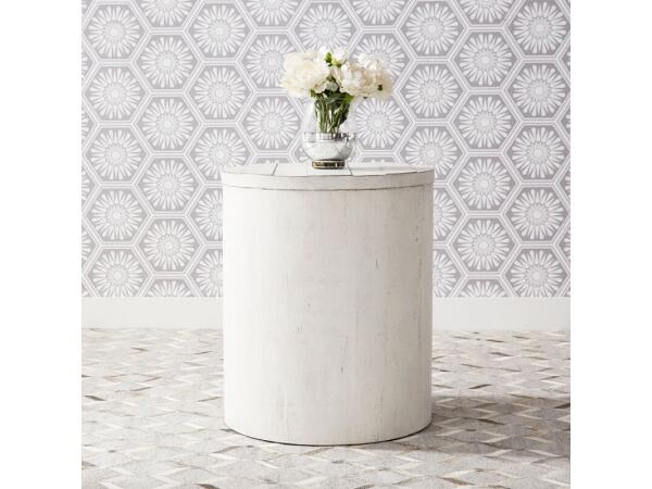 Modern Farmhouse Drum End Table End tables End Tables