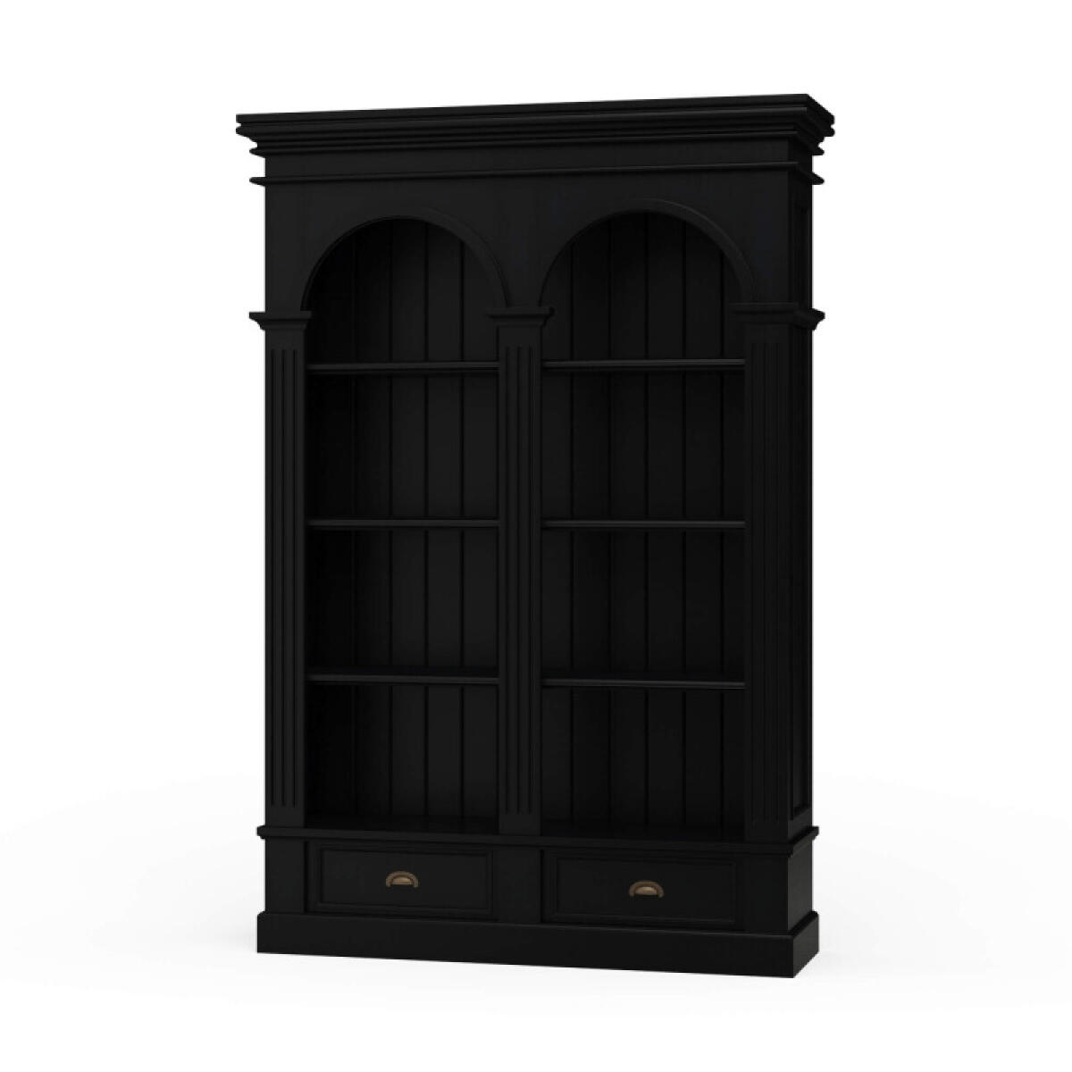 Roosevelt Double Arch Bookcase Bookcases Batavia Black 2 Roosevelt Double Arch Bookcase Bookcases Batavia Black 2