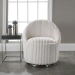 Crue Swivel Chair, Ivory - Image 9