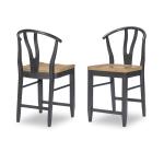 1561 Franklin DR Wishbone Back Counter Height Chair Black - Image 4