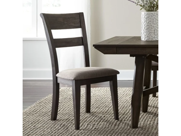 Double Bridge Splat Back Side Chair (RTA) Chairs & Benches Brown