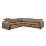 Caswell Leather Power Reclining L-Shaped Sectional Sectionals Bassett Furniture 14